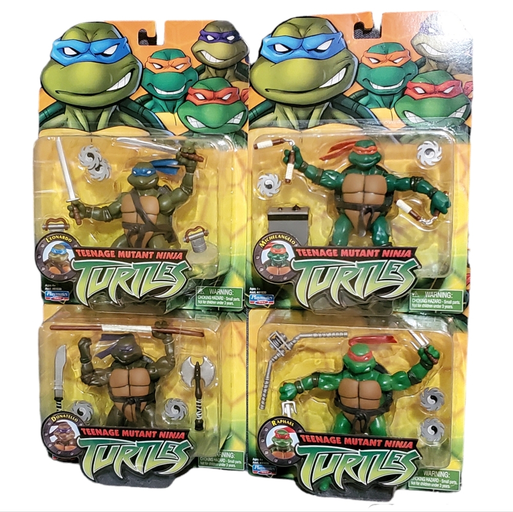 Playmates TMNT Teenage Mutant Ninja Turtles 2023 REISSUE Set Of 4 NEW